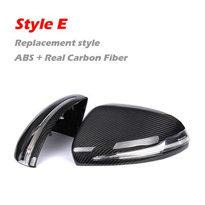Carbon Fiber Mirror Cover for Mercedes W205 W222 W213 W238 X205 GLC GLS C S GLC Replacement and Stick Style