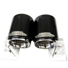 Load image into Gallery viewer, Carbon Fiber Exhaust Tip Muffler Tips Fit for Mini Cooper R55 R56 R57 R58 R59 R60 R61 F54 F55 F56 F57 F60 Mini Tail Pipe Tip