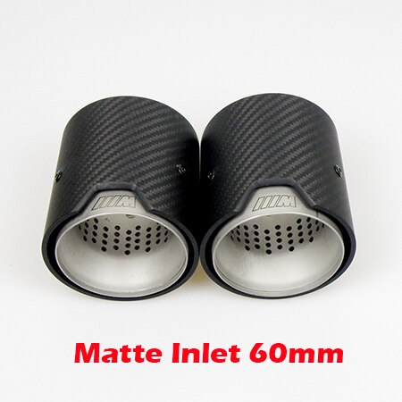 2PCS Real Carbon Fiber Exhaust Pipe Muffler Tip for BMW M Performance 235i 240i 335i Akrapovic Exhaust Tip