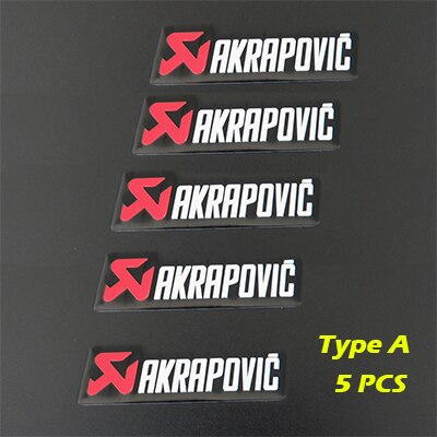 Universal Aluminium Akrapovic Stickers Exhaust Muffler Sticker Silencer Decals For Motorcycle and Car Sticker