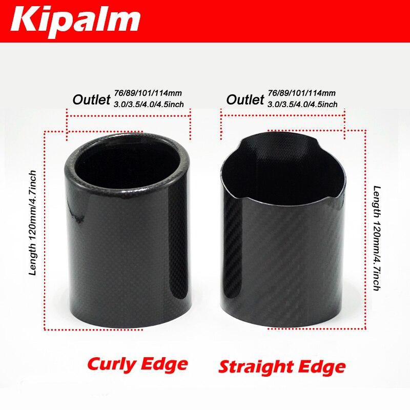 1PC Carbon Fiber Cover Exhaust Muffler Pipe Tip Case AK Exhaust Tip Housing Without Akrapovic Logo