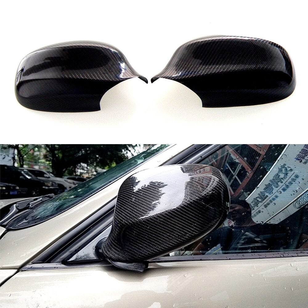 1 Pair Real Carbon Fiber Rearview Side Mirror Cover Caps For BMW 3 Series E90 E91 2010-2012 Carbon Fiber Mirror Cover