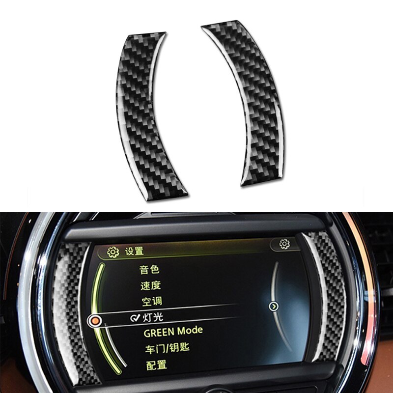 Kipalm Real Carbon Fiber Car Sticker Interior Trim Stickers for Mini Cooper F54 F55 F56 JCW Countryman F60