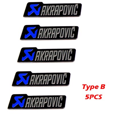 Universal Aluminium Akrapovic Stickers Exhaust Muffler Sticker Silencer Decals For Motorcycle and Car Sticker
