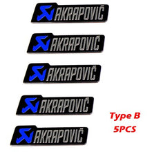 Load image into Gallery viewer, Universal Aluminium Akrapovic Stickers Exhaust Muffler Sticker Silencer Decals For Motorcycle and Car Sticker