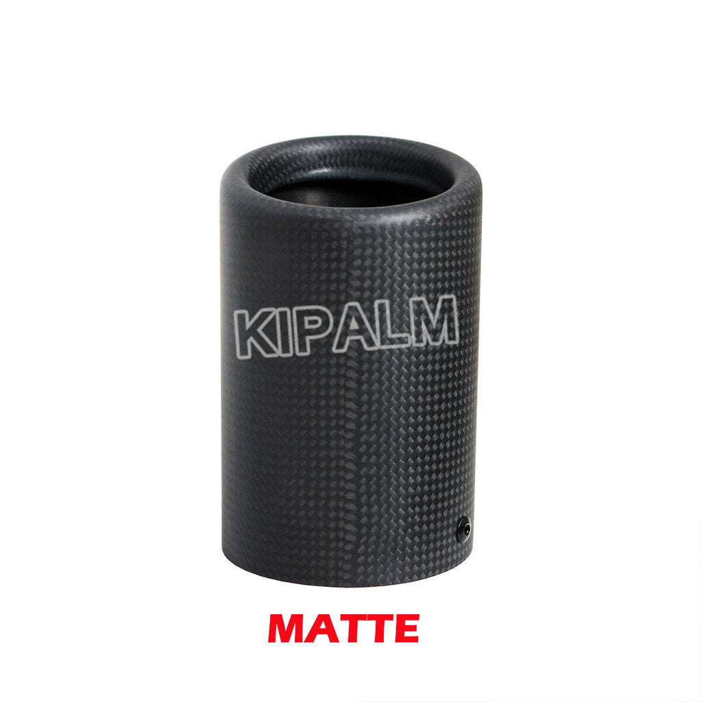 Car Universal Adjustable Carbon Fiber Cover Muffler Pipe Tip Carbon Fiber Case Exhaust Tip Housing with Circlip 57-63mm Ak Logo