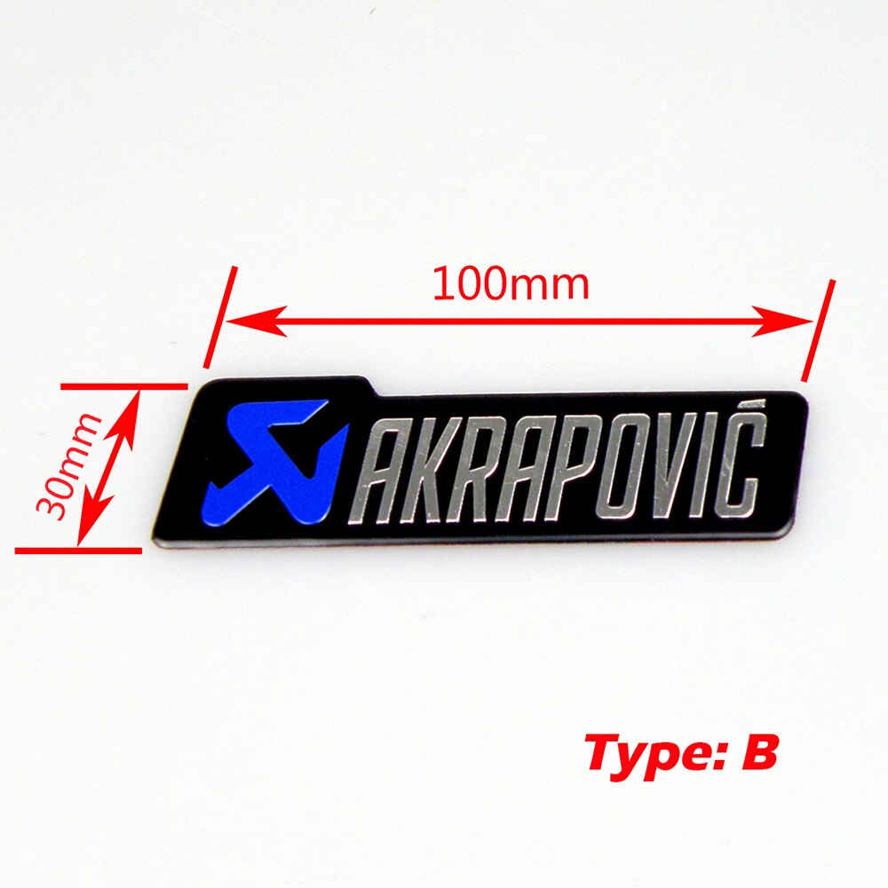 Universal Aluminium Akrapovic Stickers Exhaust Muffler Sticker Silencer Decals For Motorcycle and Car Sticker