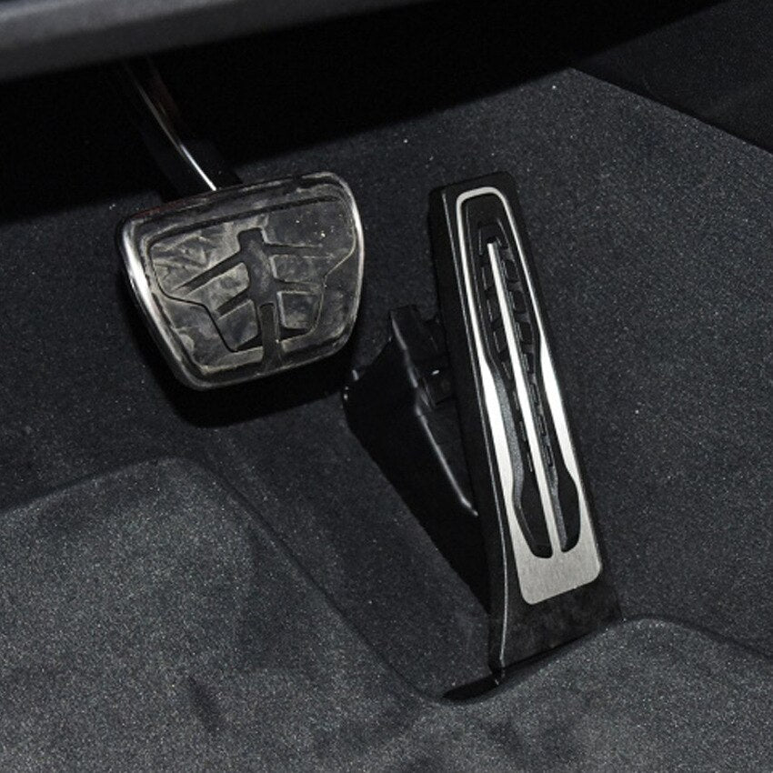 Kipalm No Drill Gas Brake Footrest Pedal Plate Pad For BMW X5 X6 Series E70 E71 E72 F15 F16 Gas Accelerator Break Pedals