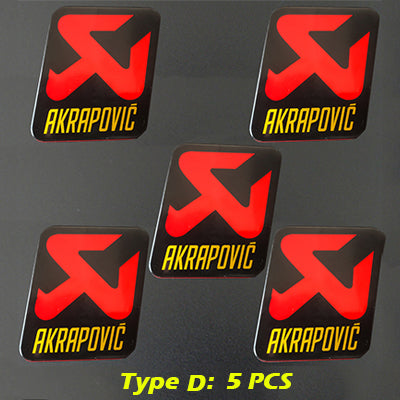 Universal Aluminium Akrapovic Stickers Exhaust Muffler Sticker Silencer Decals For Motorcycle and Car Sticker