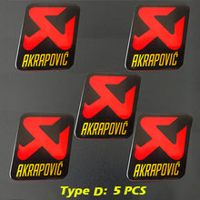 Load image into Gallery viewer, Universal Aluminium Akrapovic Stickers Exhaust Muffler Sticker Silencer Decals For Motorcycle and Car Sticker