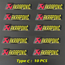 Load image into Gallery viewer, Universal Aluminium Akrapovic Stickers Exhaust Muffler Sticker Silencer Decals For Motorcycle and Car Sticker