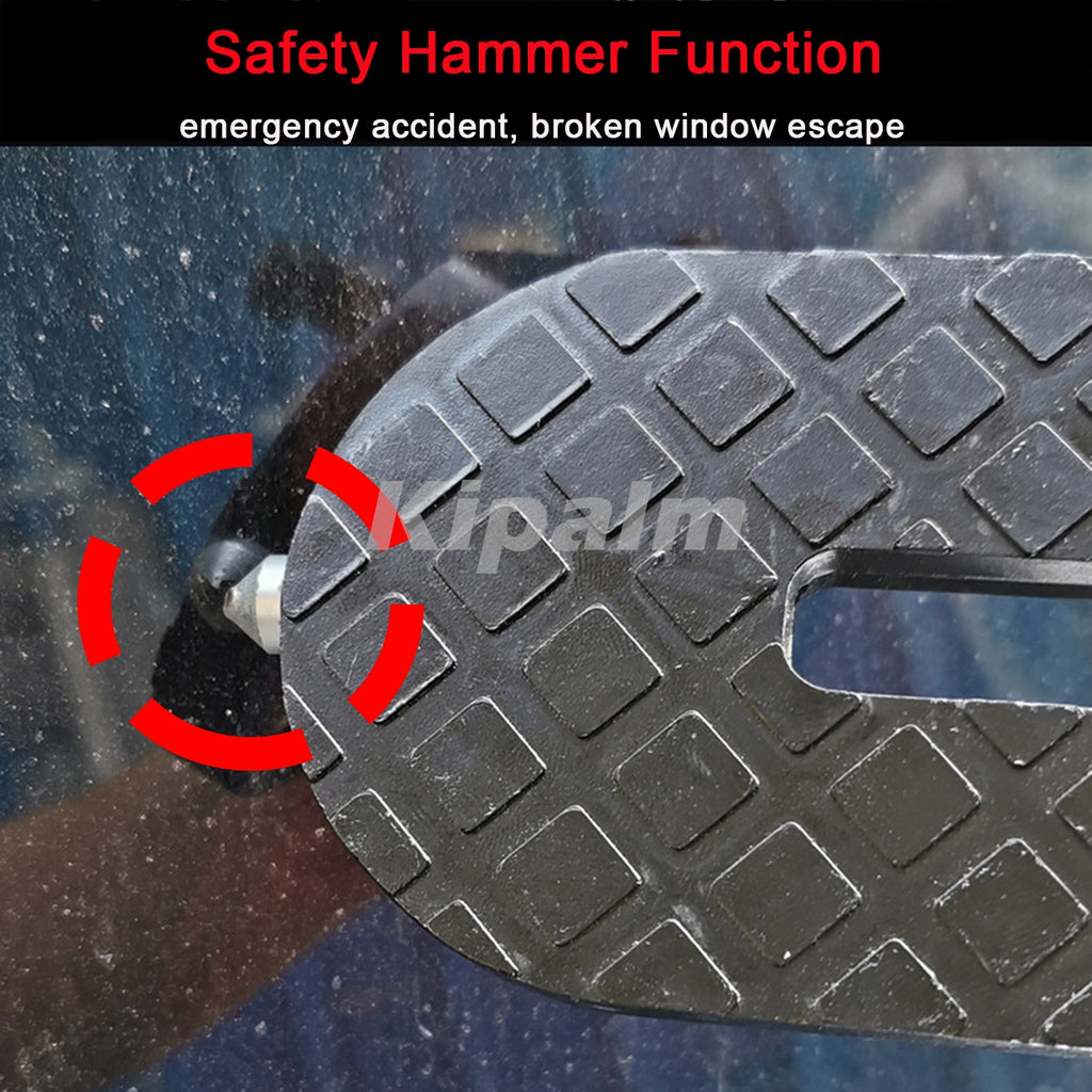 Car Door Step Foldable with Safety Hammer Aluminium Alloy Bote Pedales for Universal Car