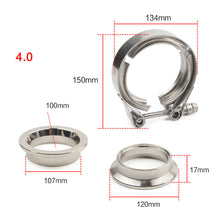 Load image into Gallery viewer, 304 Stainless Steel Standard Latch and Quick Release V Band Flange Kit Exhaust Pipe Clamp