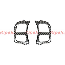 Load image into Gallery viewer, 2pcs Stick-on Real Carbon Fiber Steering Wheel Button Frame for Lexus NX IS RC
