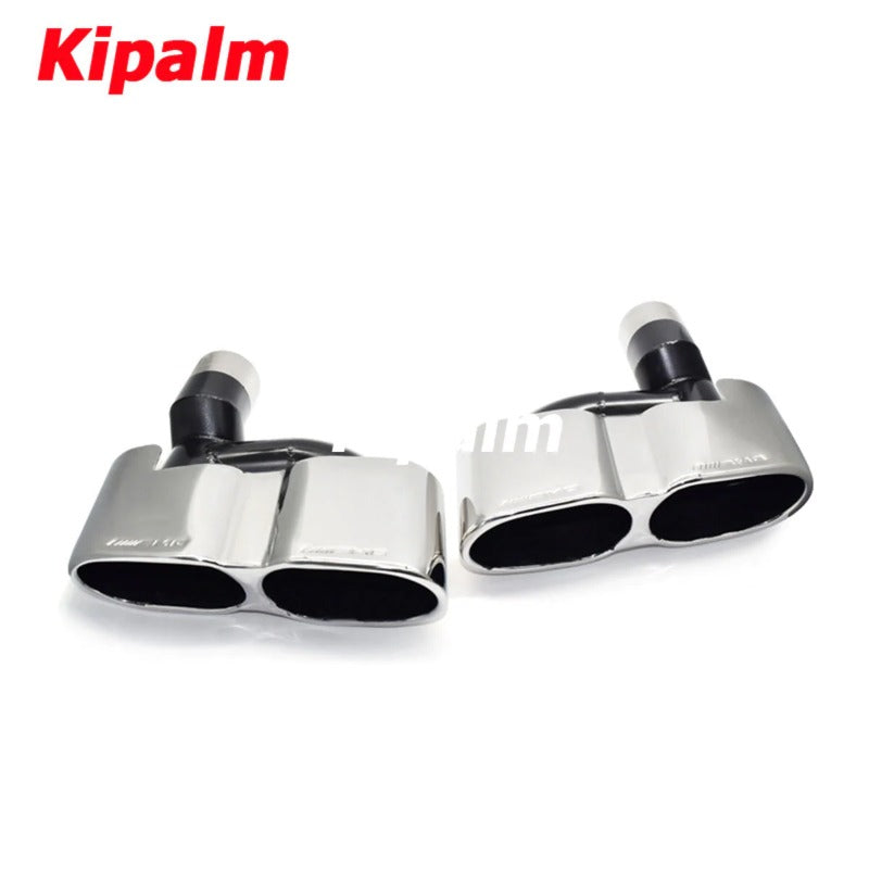 1 Pair 304 Stainless Steel Dual Exhaust Tip Mercedes-benz S Class W221 S350 To Modify S65 h-Style Muffler Pipe