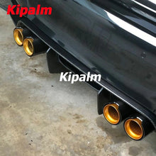 Load image into Gallery viewer, M Performance Y Style Dual Carbon Fiber Gold Stainless Steel Exhaust Pipe End Pipes Muffler Tips for BMW Series