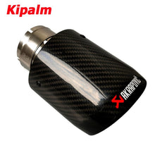 Load image into Gallery viewer, 2019 New Type Curly Edge Car Universal Akrapovic Carbon Fiber Exhaust Tips Muffler Pipe For BMW BENZ AUDI VW