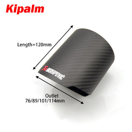 1pcs Twill Weave Akrapovic Authentic 3K Carbon Fiber Cover Muffler Pipe Tip Cover Akrapovic Housing Car Universal Exhaust Pipe Carbon Fiber Case
