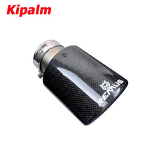 Load image into Gallery viewer, 1PC Remus Sport Glossy Carbon Fiber Exhaust Muffler Tips Sand Blasting Tail Pipe for BMW AUDI GOLF MAZDA