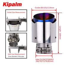 Load image into Gallery viewer, Carmon Car Universal Stainless Steel Exhaust Tip Burnt Blue Muffler for BMW BENZ Audi VW Golf car exhaust muffler