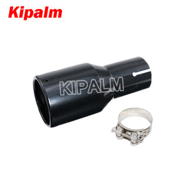 1 Piece Car Universal Black Coated Stainless Steel Exhaust Pipe Muffler Tips for Audi VW Golf BMW Toyota Honda Parts
