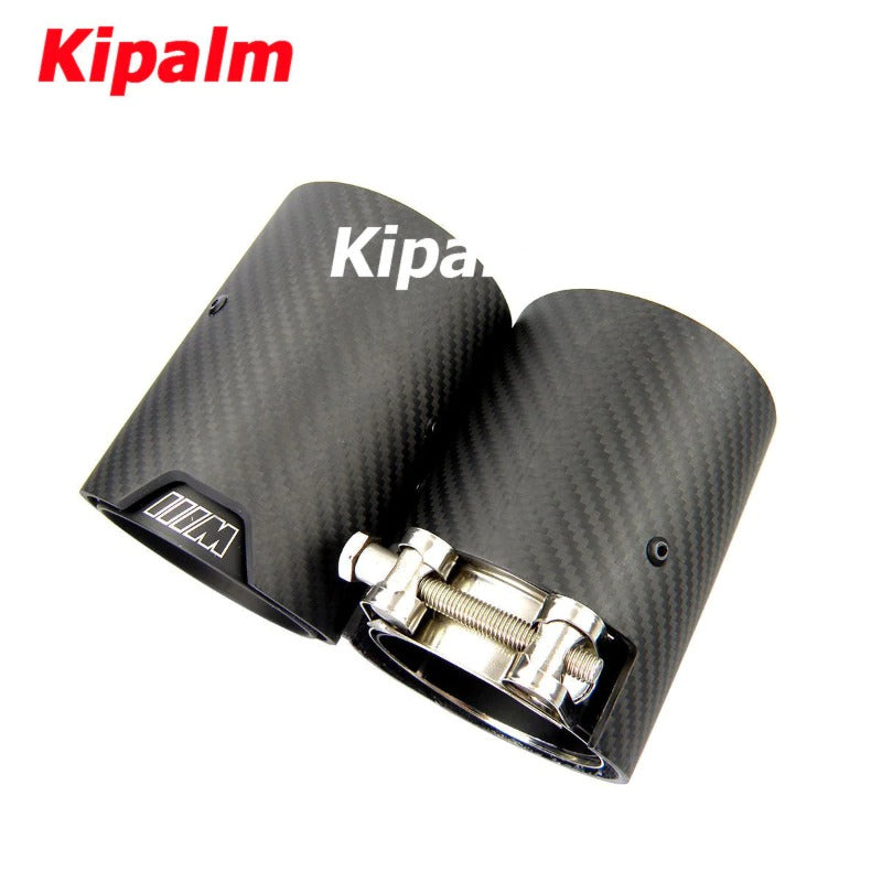 2PCS Real Carbon Fiber Black Muffler Tip Length 120mm for BMW M Performance Exhaust M2 F87 M3 F80 M4 F82 F83 M5 F10