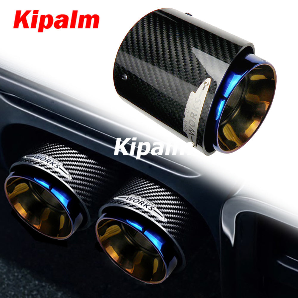 1PC Carbon Fiber Exhaust Pipe Muffler Tip Mini Cooper JCW R55 R56 R57 R58 R59 R60 R61 F54 F55 F56 F57 F60 R56 Cooper