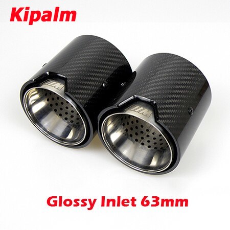 2PCS Real Carbon Fiber Exhaust Pipe Muffler Tip for BMW M Performance 235i 240i 335i Akrapovic Exhaust Tip