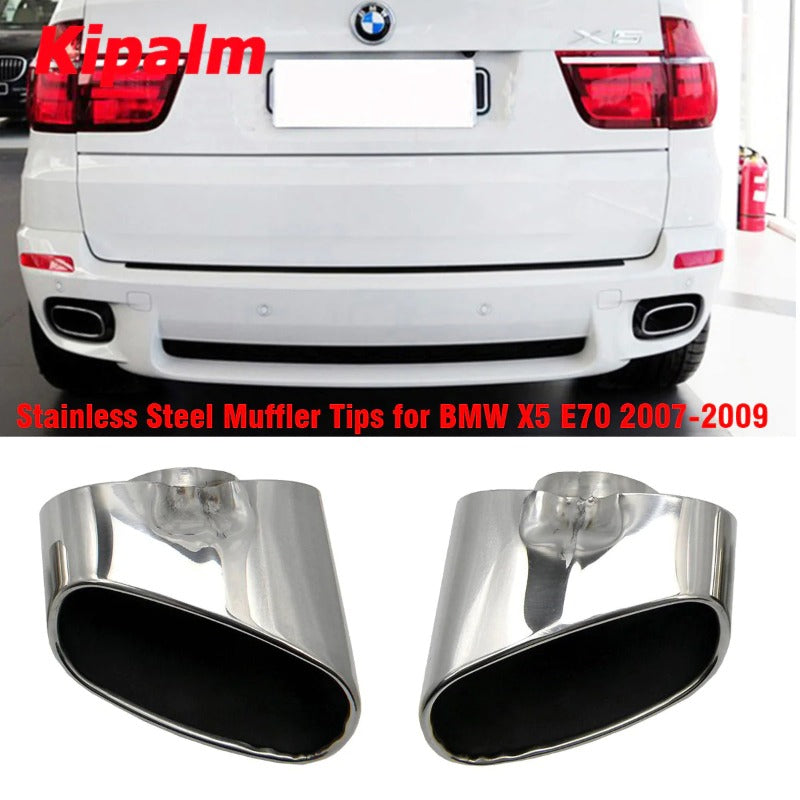 304 Stainless Steel Exhaust Muffler Tips for BMW X5 E70 2007-2016