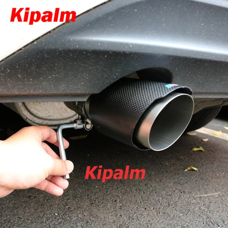 Matte Carbon Fiber Sand Blasting Inner Pipe M Performance Exhaust Muffler Tips for BMW F20 F21 F22 F23 F30 F31 F32 F33