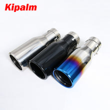 Load image into Gallery viewer, 1 Piece Car Universal Black Coated Stainless Steel Exhaust Pipe Muffler Tips for Audi VW Golf BMW Toyota Honda Parts