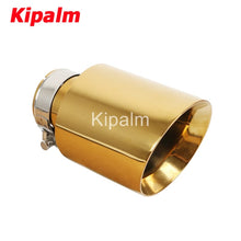 Load image into Gallery viewer, Customized Logo Double Wall Car Tail Pipe Stainless Steel Golden Exhaust Tip