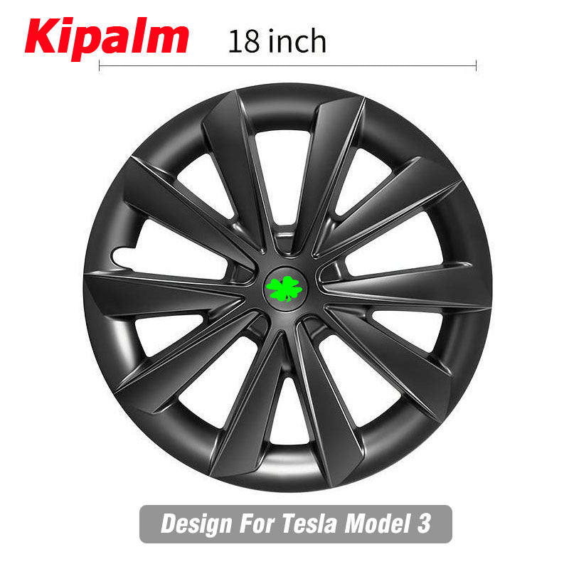 WHC3001 4PCS 18inch Tesla Model 3 ABS Hub Cap Wheel Covers Hubcaps No Logo
