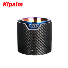 Load image into Gallery viewer, 4PCS Blue BMW M3 M4 G80 G82 G83 M Performance Style Carbon Fibre Exhaust Tips Muffler Pipe