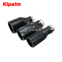 Load image into Gallery viewer, 1 Piece Car Universal Black Coated Stainless Steel Exhaust Pipe Muffler Tips for Audi VW Golf BMW Toyota Honda Parts