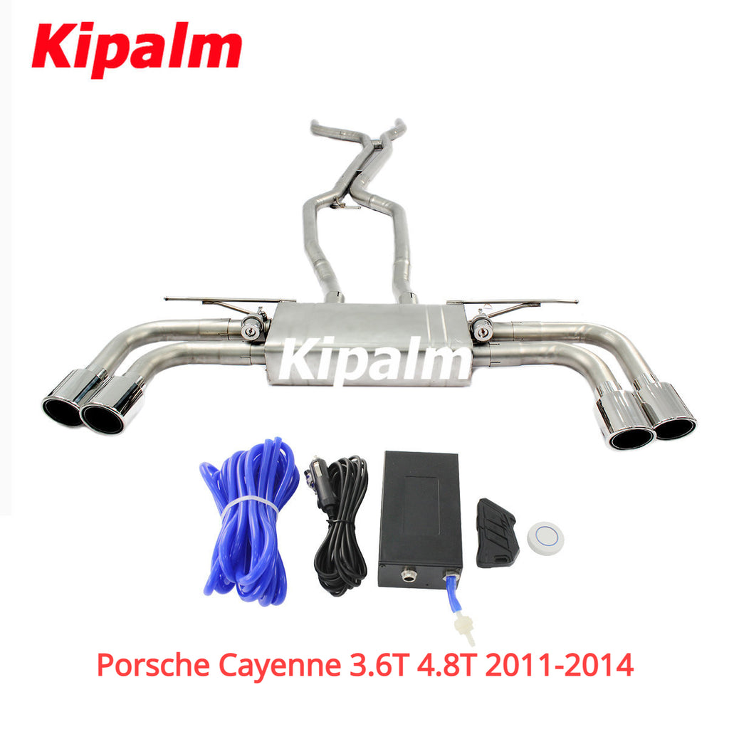 304 Stainless Steel Full Exhaust System Performance Cat-back for Porsche Cayenne 3.6T 4.8T 2011-2014