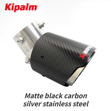 Load image into Gallery viewer, Angle Adjustable Akrapovic Tips Carbon Fibre Car Exhaust Pipe Straight Edge Muffler Tip for Car Accessories