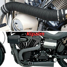 Load image into Gallery viewer, 5M 10M 15M Motorcycle Exhaust Heat Wrap Roll with Stainless Ties Fiberglass Heat Shield Tape