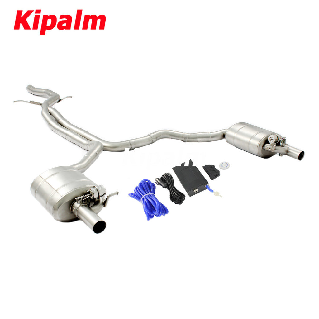 304 Stainless Steel Full Exhaust System Cat-back Fit for Audi A6 A7 C8 2.0T 3.0T 2018-2020