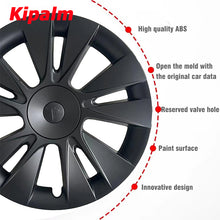 Load image into Gallery viewer, WHC3004 4PCS Tesla Model 3 Universal 18inch Sport Wheel Cover Rim Cap Without Logo Matte Black Hubcaps
