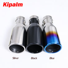 Load image into Gallery viewer, 1 Piece Car Universal Black Coated Stainless Steel Exhaust Pipe Muffler Tips for Audi VW Golf BMW Toyota Honda Parts