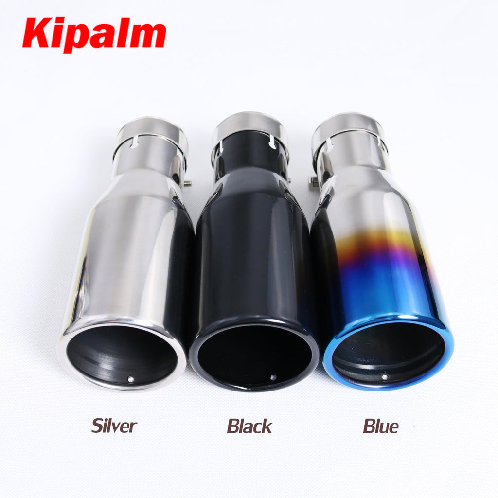 1 Piece Car Universal 304 Stainless Steel Burnt Blue Exhaust Pipe Muffler Tips for Audi VW Golf BMW Toyota Honda Parts