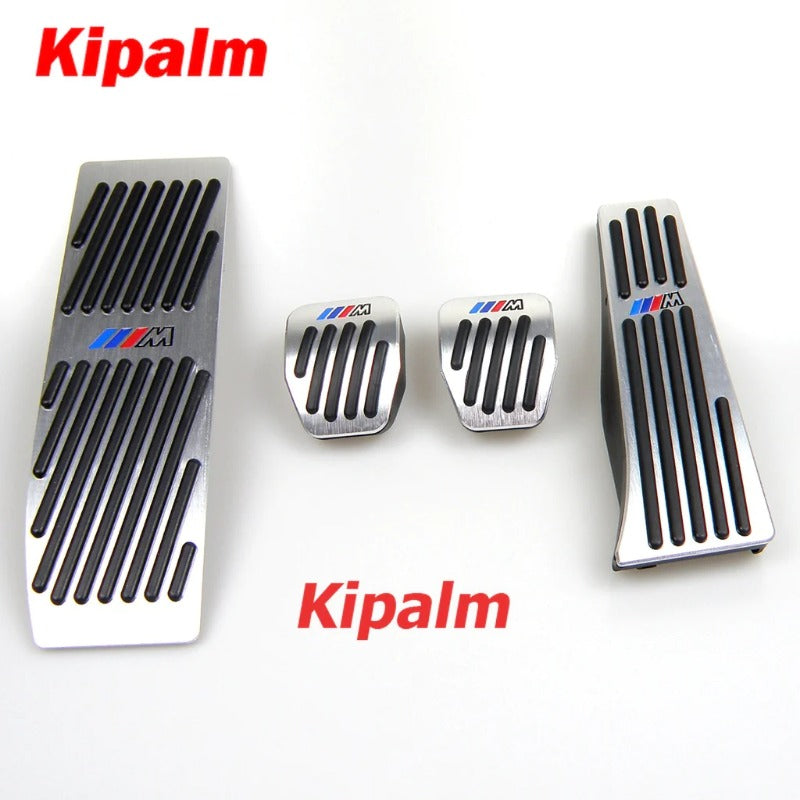 4PCS Car Throttle Silver Pedal for BMW 1 3 Series E46 E90 E91 E92 E93 E87 E88 with M Logo