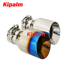 Load image into Gallery viewer, 1pcs Slanted Edge Burnt Blue sliver Stainless Steel Exhaust Tip Tail End Pipe Muffler Tips