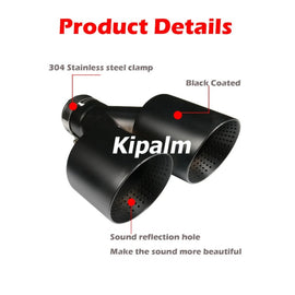 Black Stainless Steel Exhaust Tail Tips for VW Golf R MK7 Golf 6 Exhaust Muffler Pipes with Akrapovic Logo