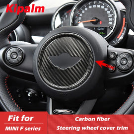 1PC Dry Carbon Fiber Car Steering Wheel Center Logo Cover Sticker for MINI F55 F56 F57 F58 F60 F61