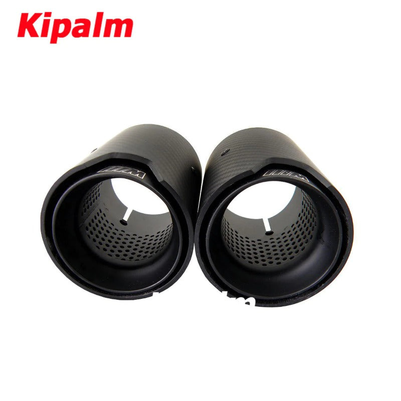 2PCS Real Carbon Fiber Black Muffler Tip Length 120mm for BMW M Performance Exhaust M2 F87 M3 F80 M4 F82 F83 M5 F10