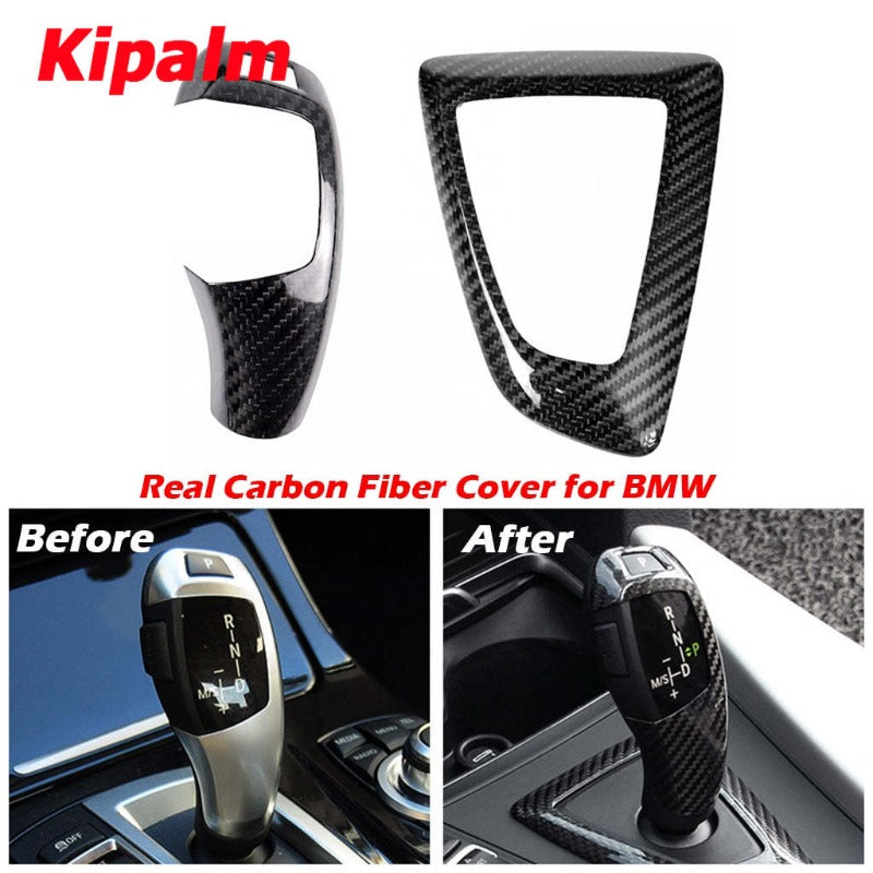 Carbon Fiber Gear Shift Knob and Panel Cover for BMW 1 2 3 4 Series F20 F21 F22 F23 F30 F34 F35 F36 F10 F11