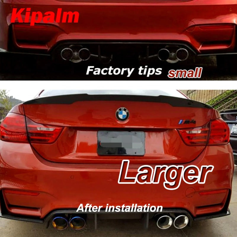 4PCS BMW M3 F80 M4 F82 F83 Muffler System 304 Stainless Steel Slip-on Exhaust Tips