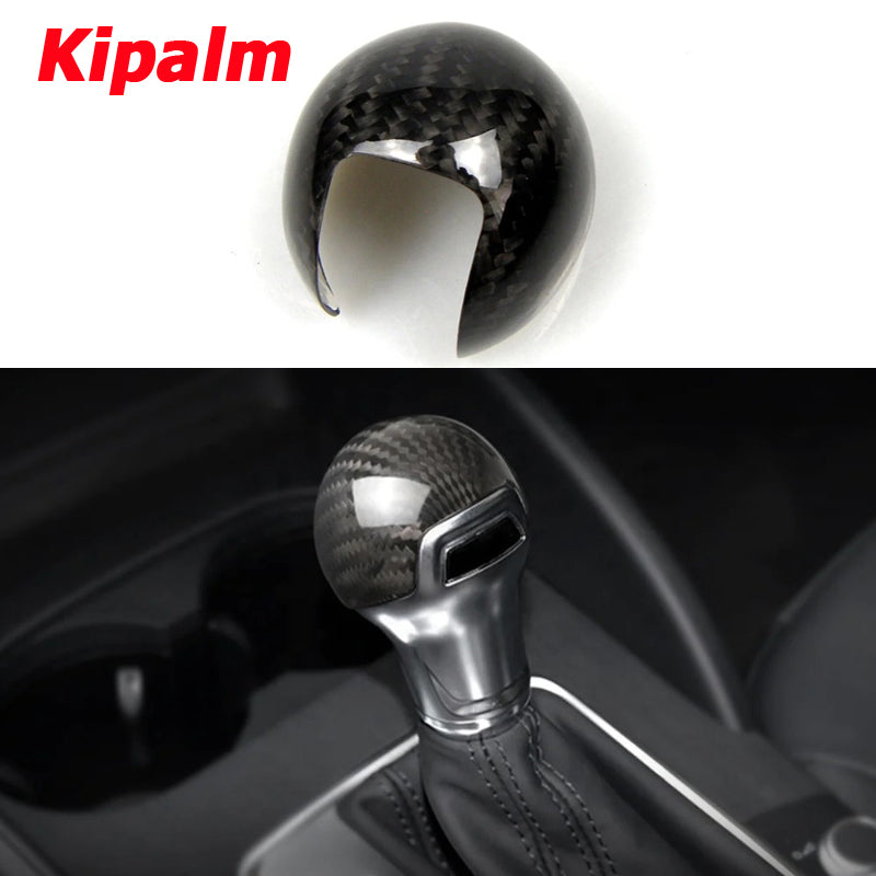 Kipalm Real Carbon Fiber Gear Shift Knob Sticker Cover For Audi A3 S3 2014-2018